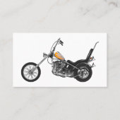 Motorfiets 1950 cartoon, afbeelding visitekaartje (Achterkant)