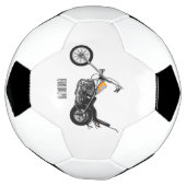 Motorfiets 1950 cartoon, afbeelding voetbal (Gedraaid)