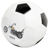 Motorfiets 1950 cartoon, afbeelding voetbal (Drie kwart)