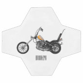 Motorfiets 1950 cartoon, afbeelding voetbal (Enkel)