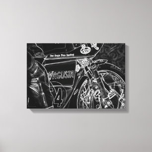 Motorfiets 1 16.50x11 (41.25x27.5cm) waccnm canvas afdruk