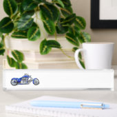 Motorfiets 1 - blauw naambordje
