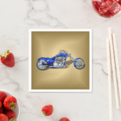 Motorfiets 1 - blauw servet (Insitu)