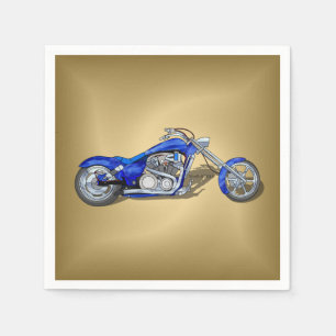 Motorfiets 1 - blauw servet
