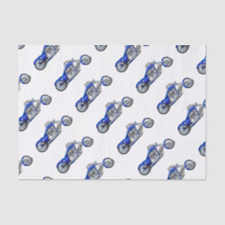Motorfiets 1 - blauw tissuepapier