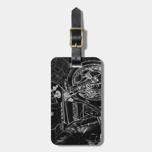 Motorfiets 1 cd ltcna bagagelabel (Voorkant verticaal)