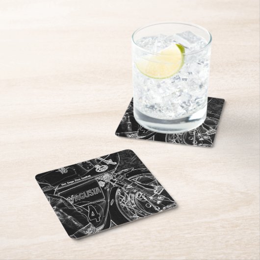 Motorfiets 1 coastera kartonnen onderzetters (Insitu)