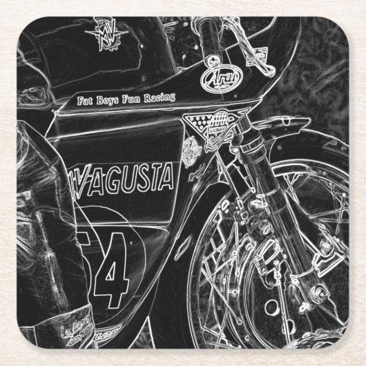 Motorfiets 1 coastera kartonnen onderzetters (Voorkant)