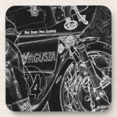 Motorfiets 1 coastercnm bier onderzetter (Voorkant)