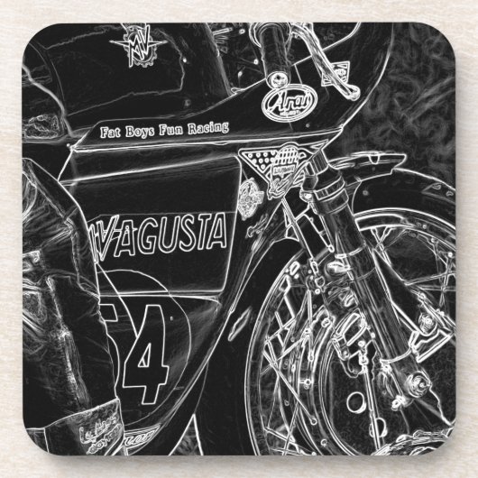 Motorfiets 1 coastercnm bier onderzetter (Voorkant)