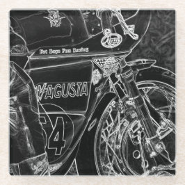 Motorfiets 1 coastercnm glazen onderzetter