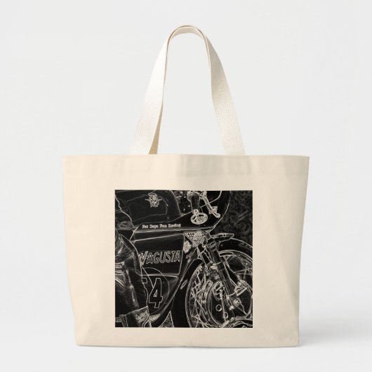 Motorfiets 1 jtcna grote tote bag (Voorkant)