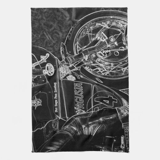 Motorfiets 1 ktcnm theedoek (Verticaal)