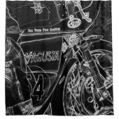 Motorfiets 1 sccna douchegordijn (Voorkant)