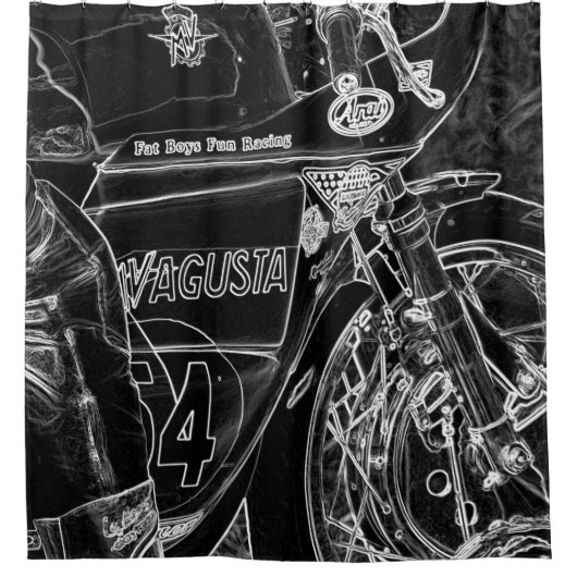 Motorfiets 1 sccnm douchegordijn (Voorkant)