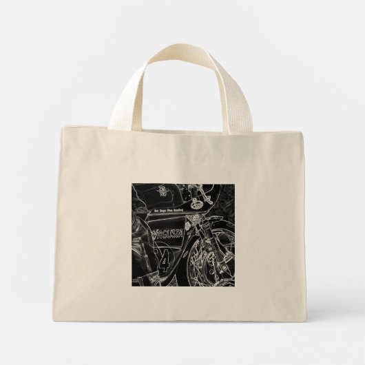 Motorfiets 1 ttcna mini tote bag (Achterkant)