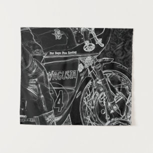 Motorfiets 1 wtcnm wandkleed