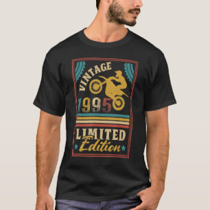 Motorfiets 27e Verjaardag Mannen Vintage 1995 Bike T-shirt