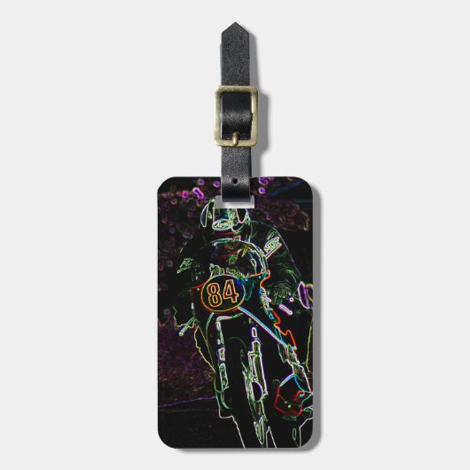 Motorfiets 2 cd ltcna bagagelabel (Voorkant verticaal)