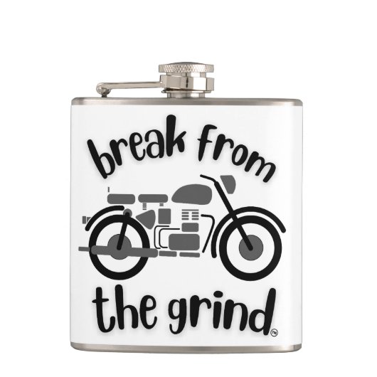 Motorfiets 2 Flask Heupfles (Voorkant)