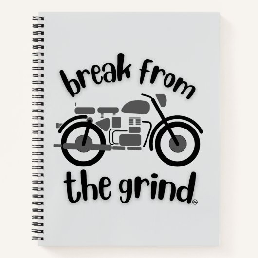 Motorfiets 2 (Grijs) Notitieboek (Voorkant)