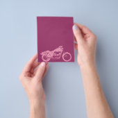 motorfiets 309413 motorfiets met roze motor flyer (Hand)