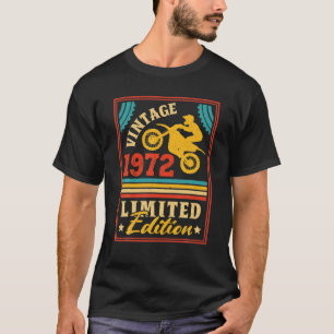 Motorfiets 50th Birthday Mannen 1972 Biker Mo T-shirt