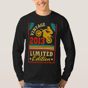Motorfiets 9e Verjaardag Jongens Vintage 2013 Bike T-shirt