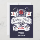 Motorfiets aangepaste garage iconische verjaardag kaart (Voorkant)