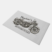  motorfiets - Aangepaste NAAM - Biker Garage Deurmat (Schuin)