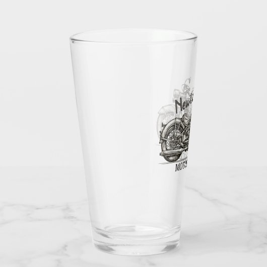  motorfiets - Aangepaste NAAM - Biker Garage Glas (Rechts)