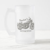 motorfiets - Aangepaste NAAM - Biker Garage Matglas Bierpul (Links)