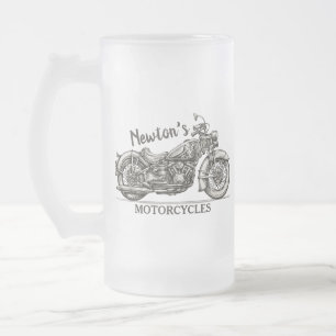  motorfiets - Aangepaste NAAM - Biker Garage Matglas Bierpul