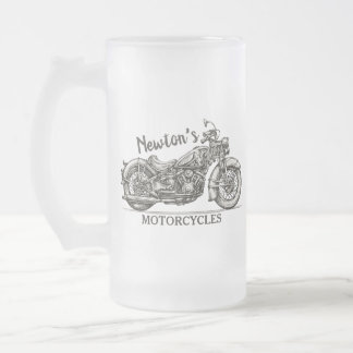 motorfiets - Aangepaste NAAM - Biker Garage Matglas Bierpul