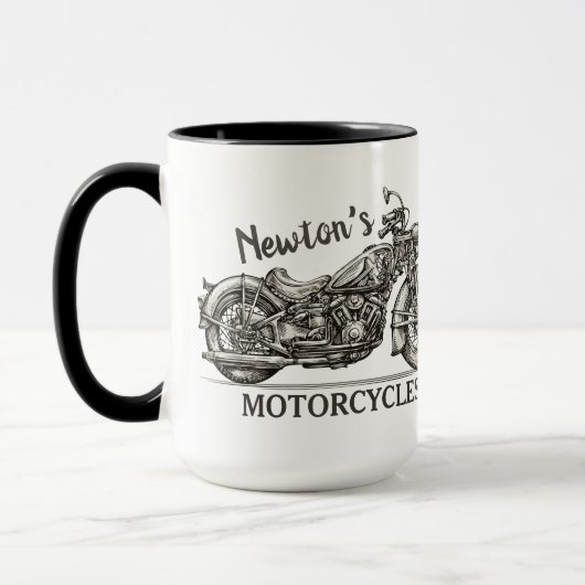  motorfiets - Aangepaste NAAM - Biker Garage Mok (Links)