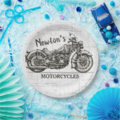  motorfiets - Aangepaste NAAM - Biker Garage Papieren Bordje (Feest)