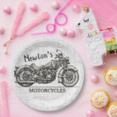  motorfiets - Aangepaste NAAM - Biker Garage Papieren Bordje (Feest)