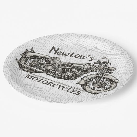  motorfiets - Aangepaste NAAM - Biker Garage Papieren Bordje (Gekanteld)