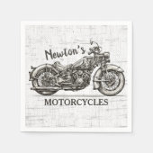  motorfiets - Aangepaste NAAM - Biker Garage Servet (Voorkant)