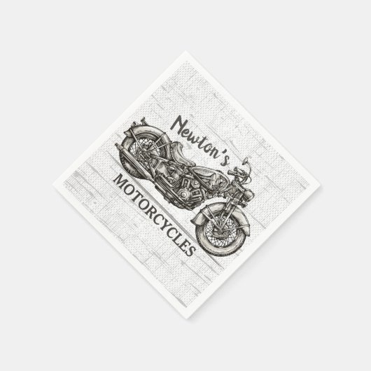  motorfiets - Aangepaste NAAM - Biker Garage Servet (Hoek)