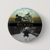 Motorfiets accessoire biker ronde button 5,7 cm (Voorkant)