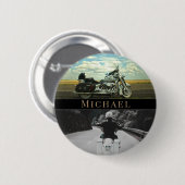Motorfiets accessoire biker ronde button 5,7 cm (Voorkant /achterkant)