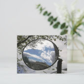 Motorfiets achteruitkijkspiegel foto briefkaart (Staand voorkant)