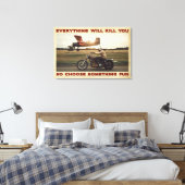 Motorfiets alles zal je Poster Canvas doden (Insitu (Slaapkamer))