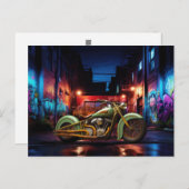  Motorfiets Alley Graffiti Briefkaarten (Voorkant / Achterkant)