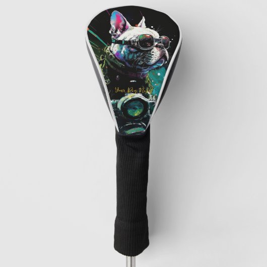 Motorfiets - Anime French Bulldog 005 Golfheadcover (Voorkant)