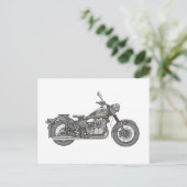   motorfiets Antiek motorfiets Tekening Briefkaart (Staand voorkant)