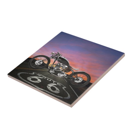  motorfiets - Auto's - Route 66 - SRF Tegeltje (Zijkant)