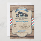  motorfiets baby shower uitnodiging. fiets kaart (Voorkant)