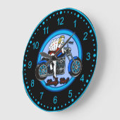 Motorfiets, baby's en kaarten grote klok (Hoek)